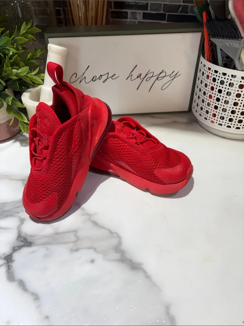 Nike Kids Red Mesh Slip-On Sneakers